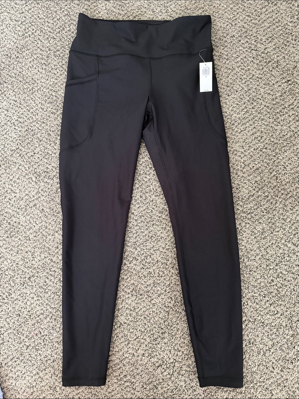 Women’s Black Active Leggings with Side Pockets